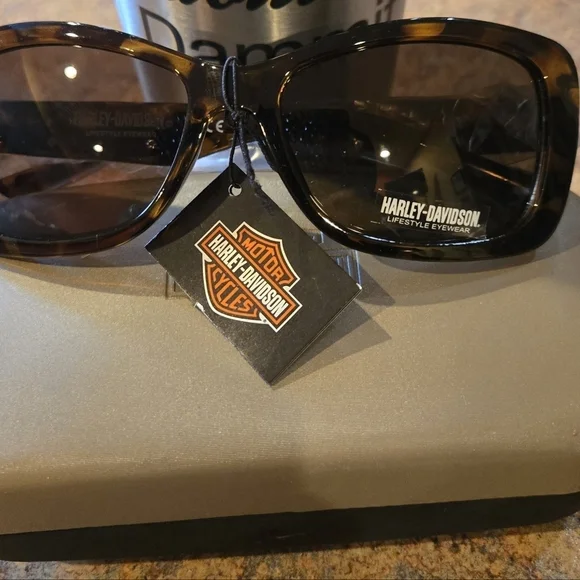 HARLEY-DAVIDSON HD 5032S 52E TORTOISE / GOLD DESIGNER SHINY ARMS HOT SUNGLASSES - Picture 10 of 10